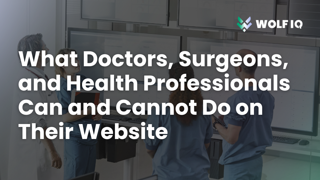 Website Rules for Australian Doctors and Surgeons