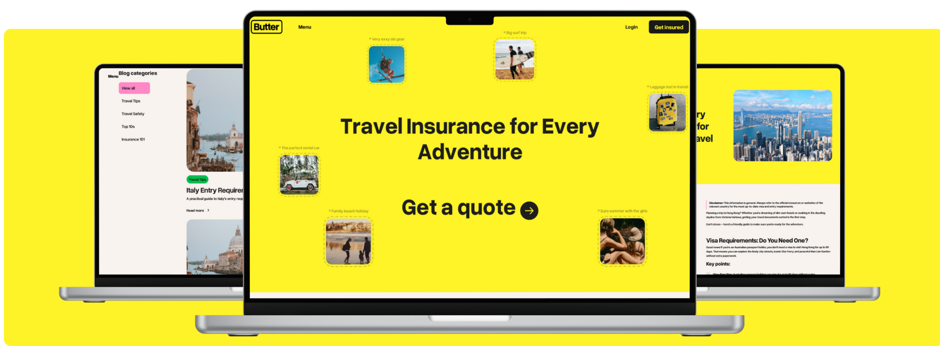 Butter Insurance website on multiple devices - Wolf IQ
