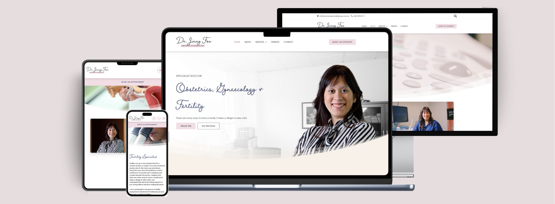 Dr Jinny Foo website on multiple devices - Wolf IQ