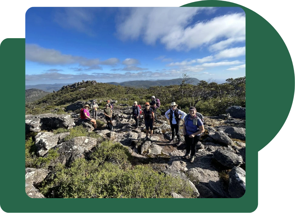 Park Trek guests on a guided walking tour