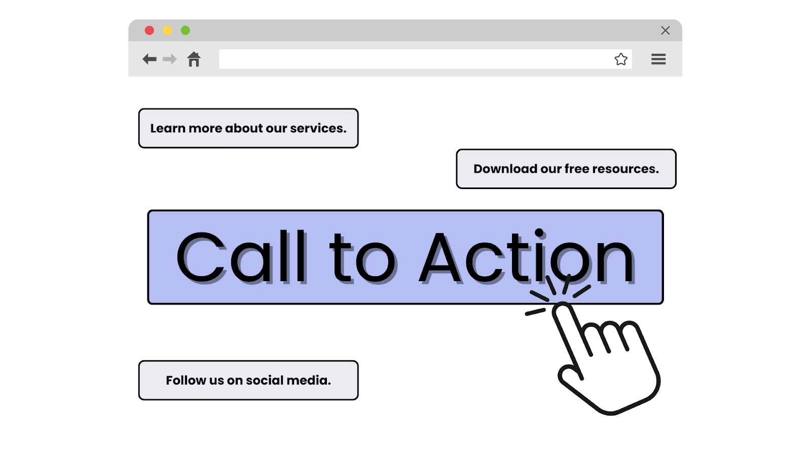 Call to action in an About Us page