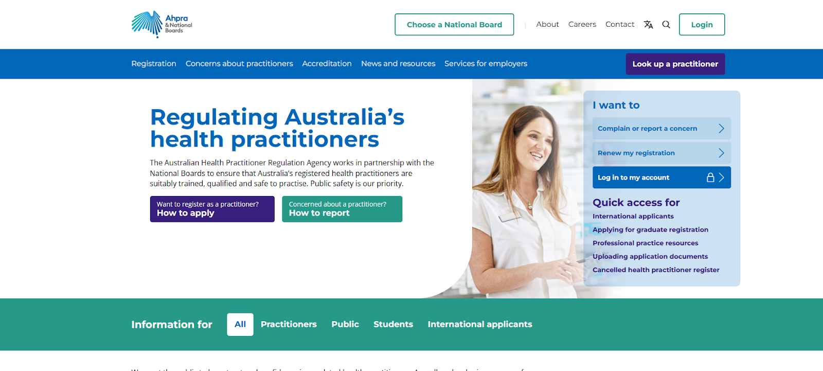 AHPRA website