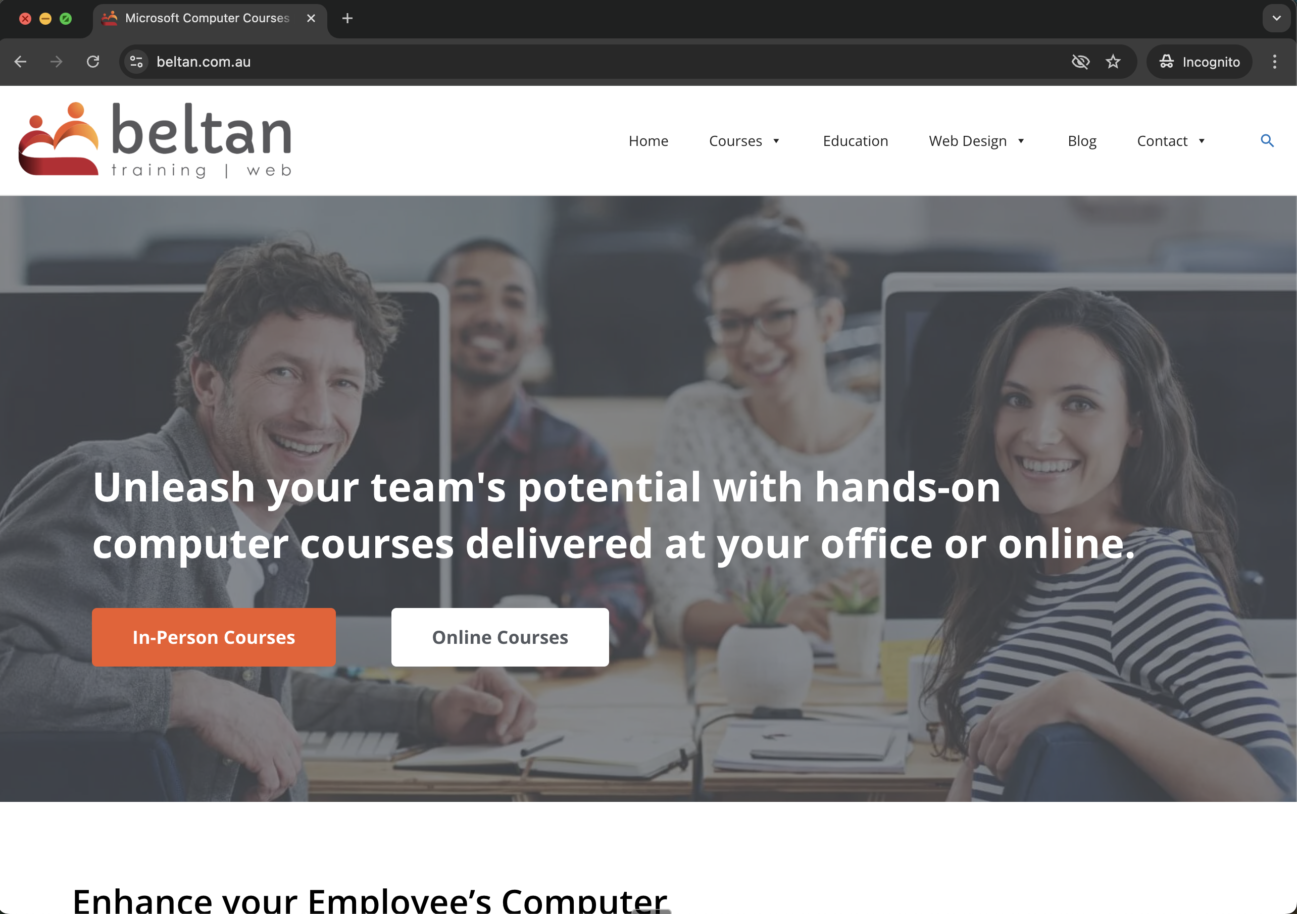 Beltan website screenshot
