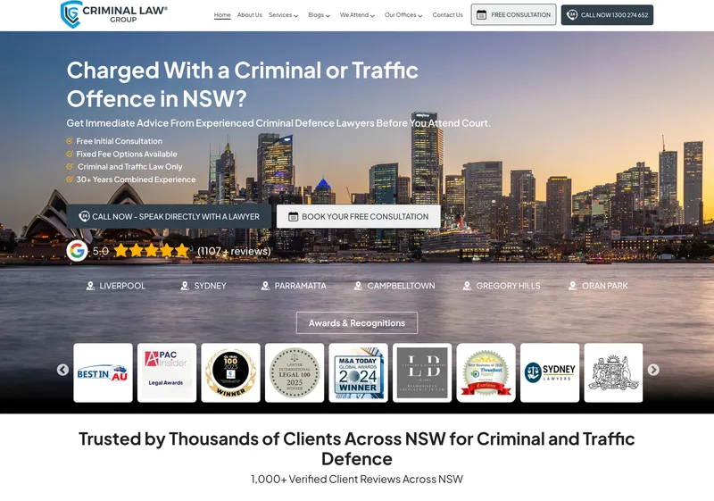 Criminal Law Group website