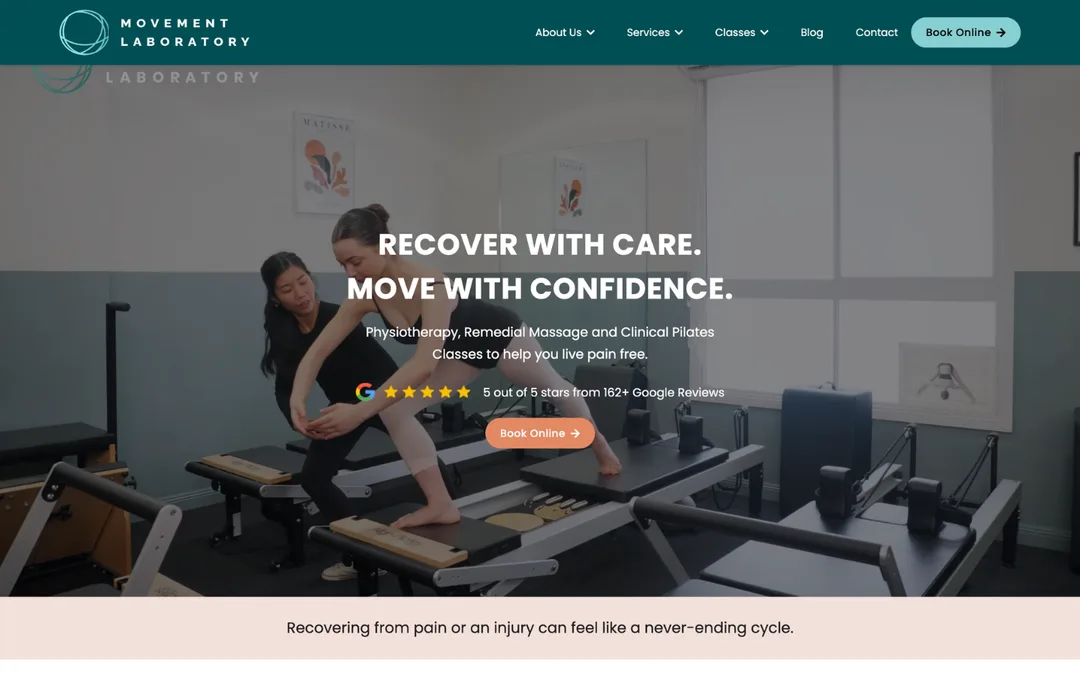 Physio & Allied Health website by Wolf IQ