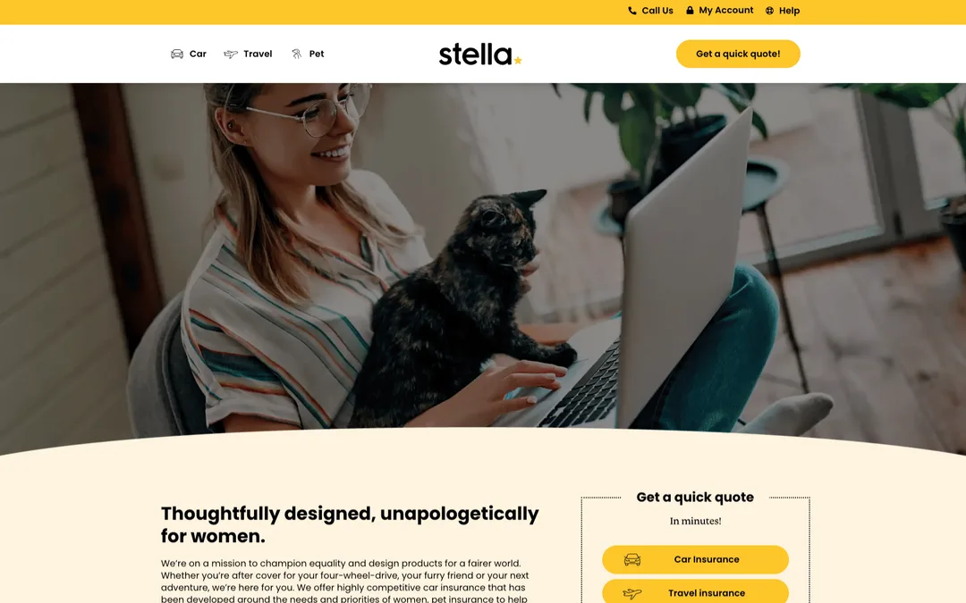 Insurance website by Wolf IQ
