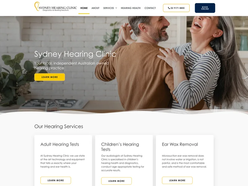 Sydney Hearing Clinic website