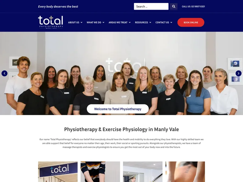 Total Physiotherapy website