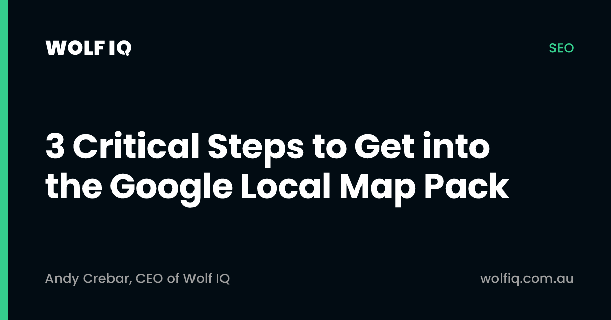 Getting into the local map pack